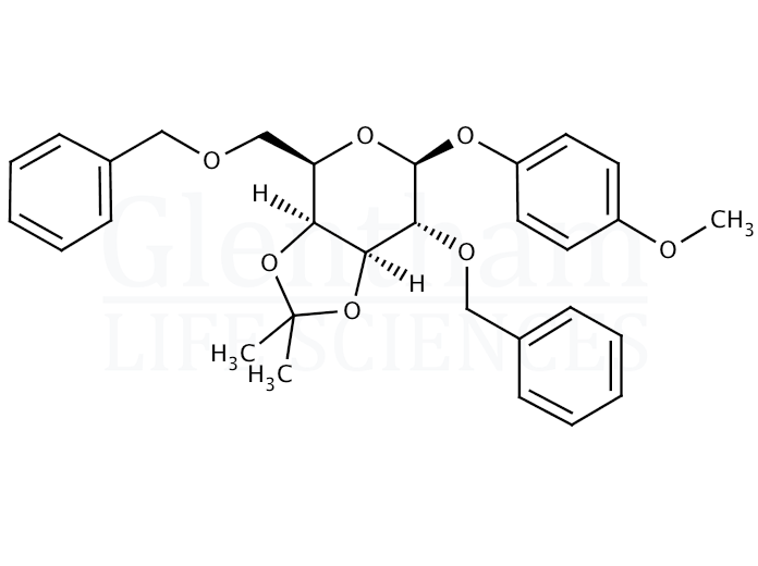 Structure for 4-Methoxyphenyl 2,6-di-O-benzyl-3,4-O-isopropylidene-b-D-galactopyranose