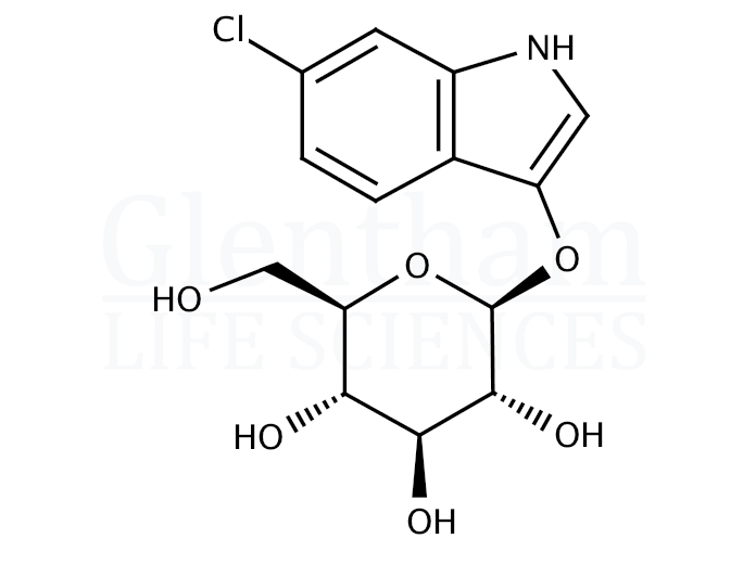 Structure for 6-Chloro-3-indolyl b-D-glucopyranoside