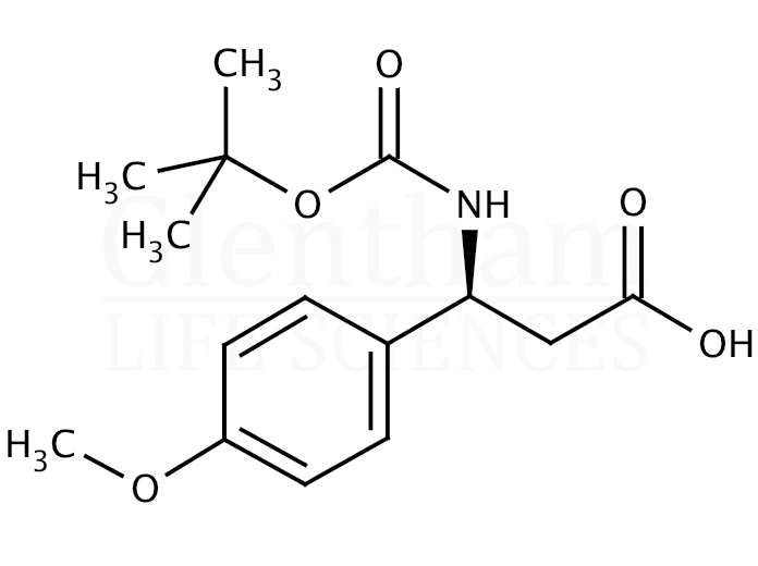 Structure for (S)-Boc-4-methoxy-β-Phe-OH   (159990-12-2)
