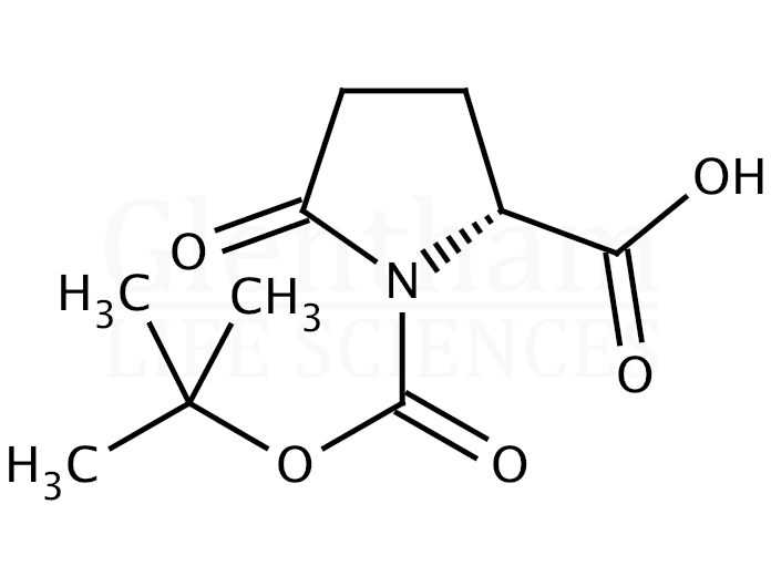 Structure for (R)-Boc-5-oxopyrrolidine-2-carboxylic acid 