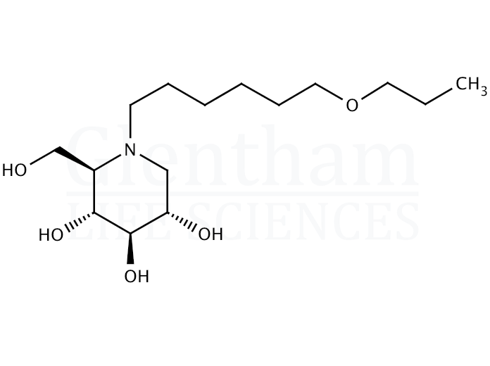 Structure for N-(7-Oxadecyl)deoxynojirimycin