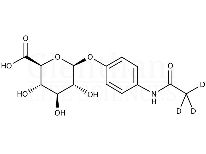 Structure for  Acetaminophen D-glucuronide  (16110-10-4)