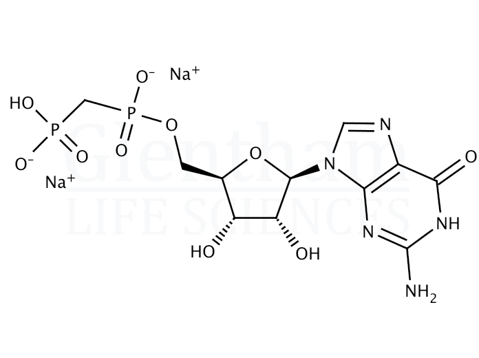 α,β-Methyleneguanosine 5′-diphosphate sodium salt Structure