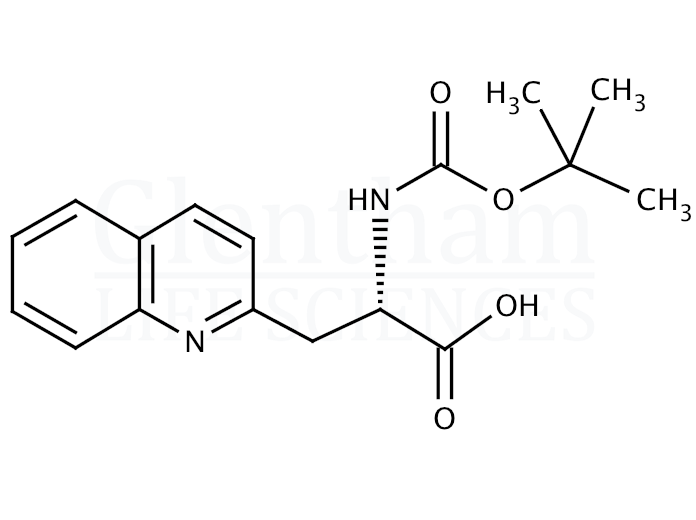 Boc-β-(2-quinolyl)-Ala-OH   Structure