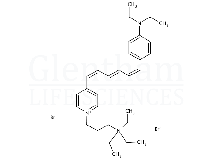 Structure for N-(3-Triethylammoniopropyl)-4-(6-(4-(diethylamino)phenyl) hexatrienyl)pyridinium dibromide