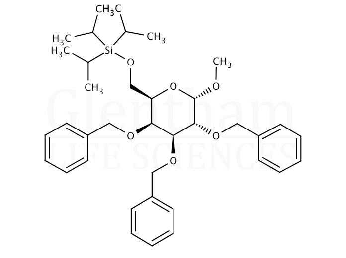 Methyl 2,3,4-tri-O-benzyl-6-O-triisopropylsilyl-a-D-galactopyranoside Structure