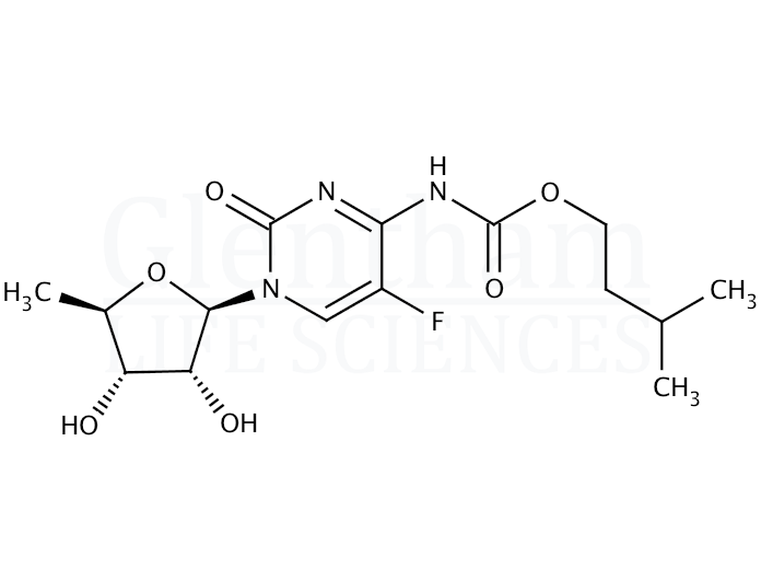 5''-Deoxy-5-fluoro-N-[(3-methylbutoxy)carbonyl]cytidine Structure