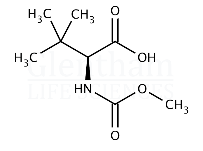 N-(Methoxycarbonyl)-L-tert-leucine Structure