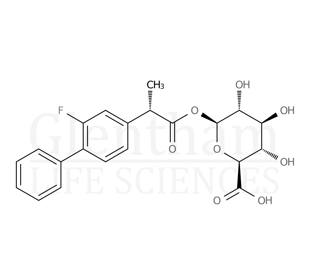 (S)-Flurbiprofen acyl-β-D-glucuronide Structure