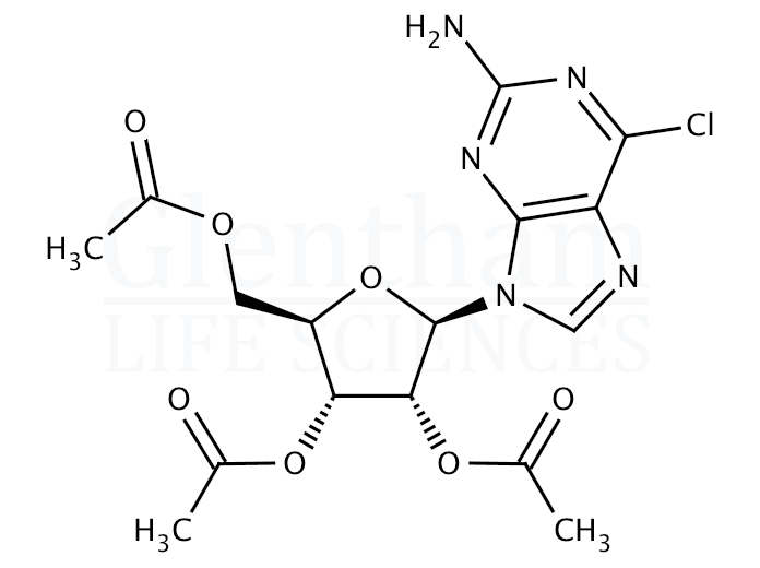 Strcuture for 2'',3'',5''-Tri-O-acetyl-6-chloro-6-deoxyguanosine