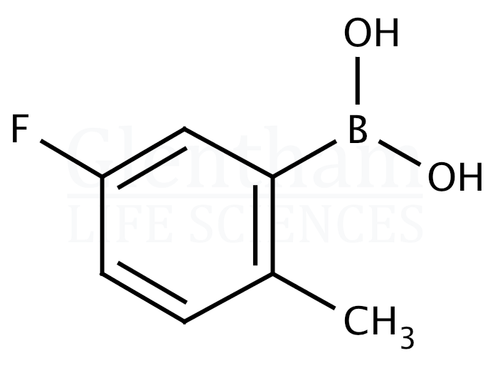 Structure for  5-Fluoro-2-methylphenylboronic acid  (163517-62-2)