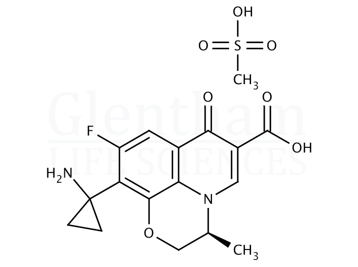 Structure for Pazufloxacin mesylate (163680-77-1)