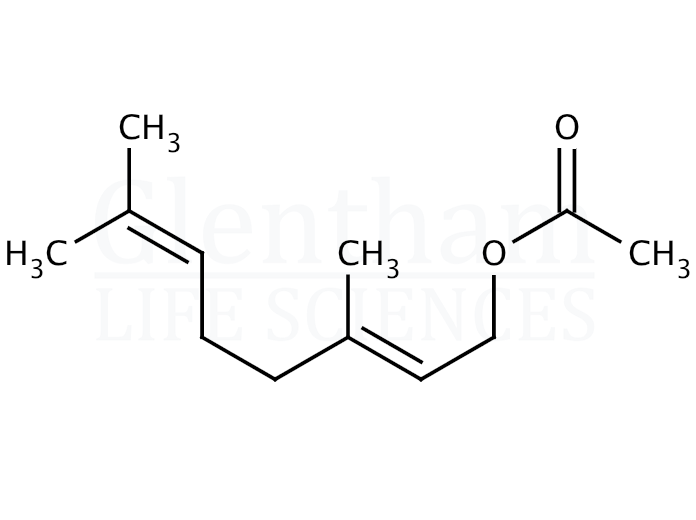 Structure for  3,7-Dimethyl-2,6-octadienyl acetate  (16409-44-2)
