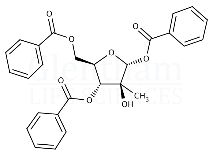 1,3,5-Tri-O-benzoyl-2-C-methyl-a-D-ribofuranoside Structure