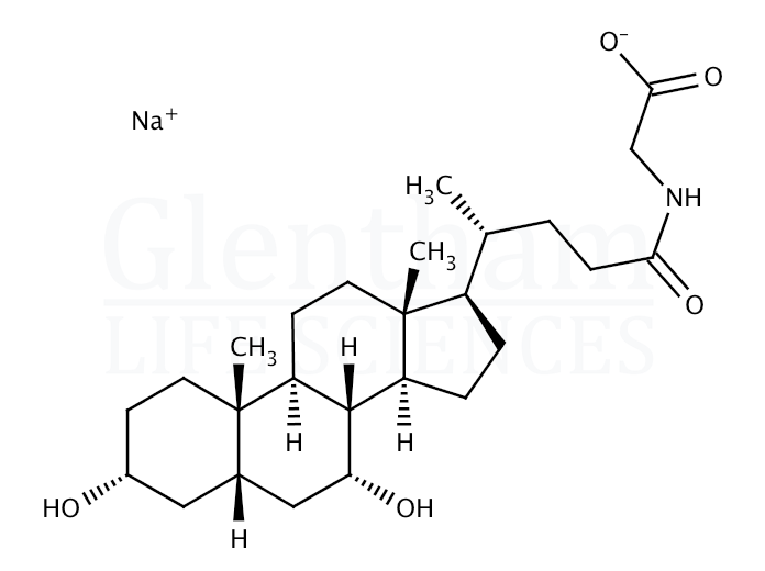 Structure for Glycochenodeoxycholic acid sodium salt