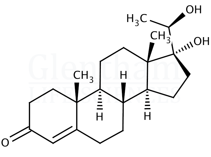 17α,20β-Dihydroxy-4-pregnen-3-one Structure