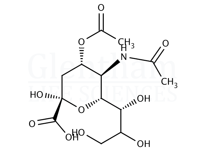 5-N-Acetyl-4-O-acetyl neuraminic acid Structure