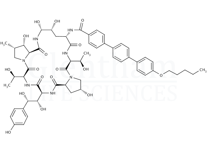 Structure for Anidulafungin (166663-25-8)
