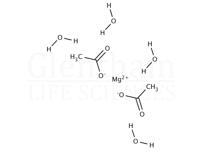 Magnesium acetate tetrahydrate Structure