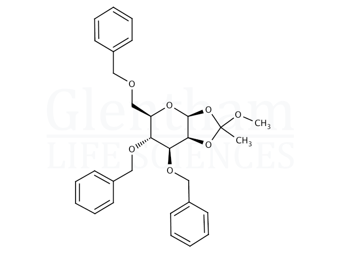 Strcuture for 3,4,6-Tri-O-benzyl-b-D-mannopyranose 1,2-(methyl orthoacetate)