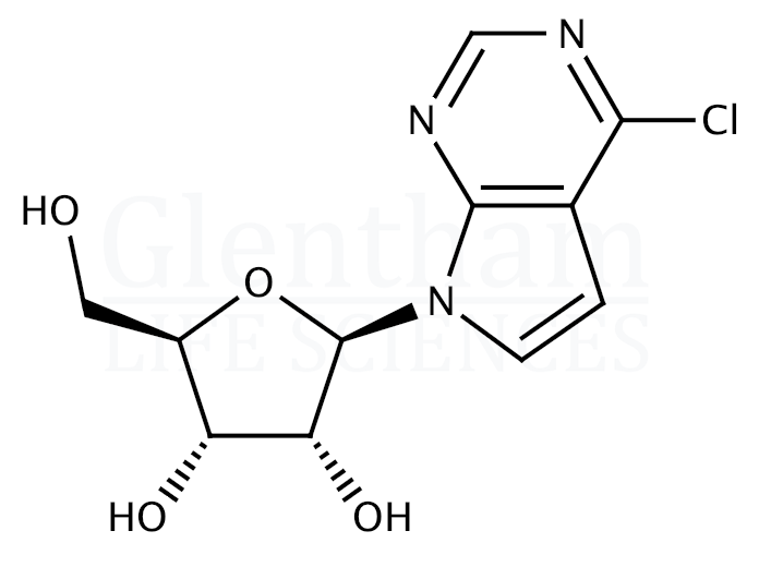 6-Chloro-7-deazapurine-β-D-riboside Structure