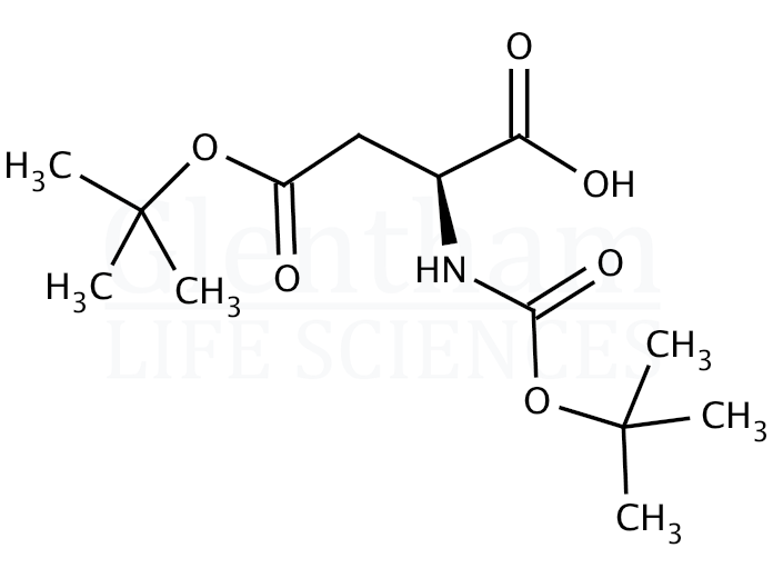 Structure for Boc-Asp(OtBu)-OH (1676-90-0)