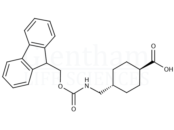 trans-4-(Fmoc-aminomethyl)cyclohexanecarboxylic acid   Structure