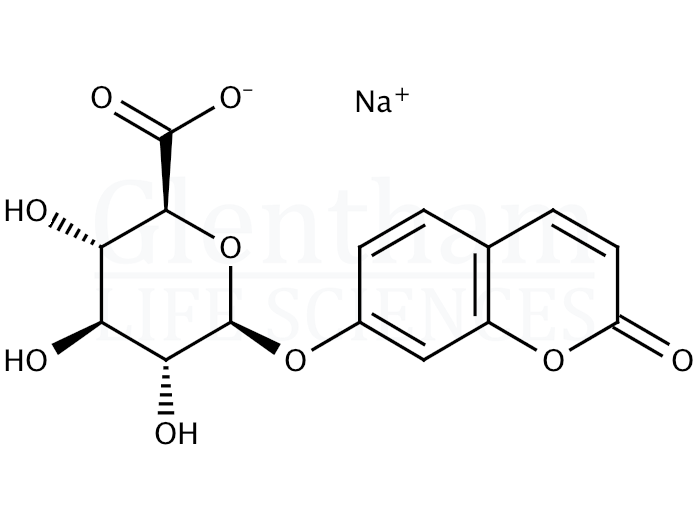 7-Hydroxycoumarin glucuronide sodium salt Structure