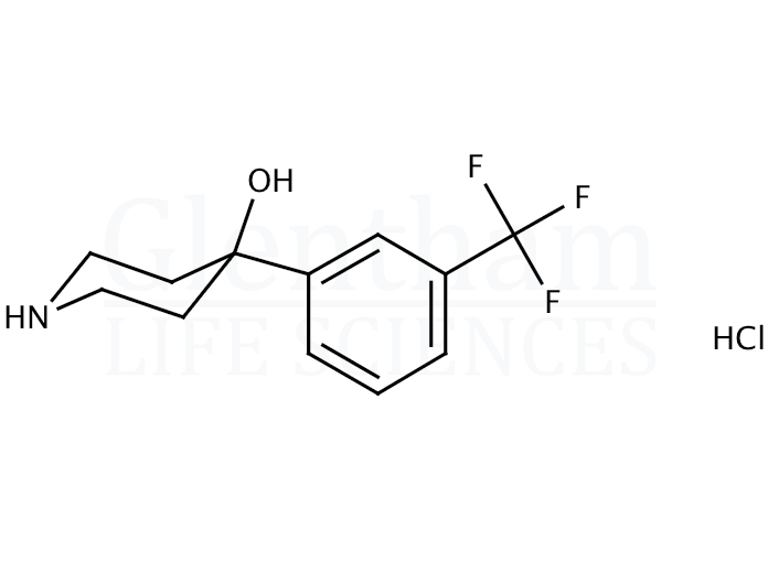 Structure for 4-(3-(Trifluoromethyl)phenyl)-4-piperidinol hydrochloride