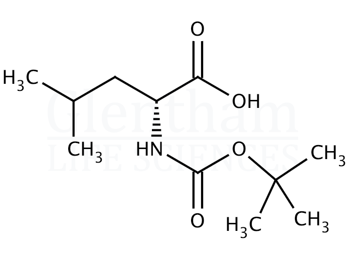 Structure for Boc-D-Leu-OH  