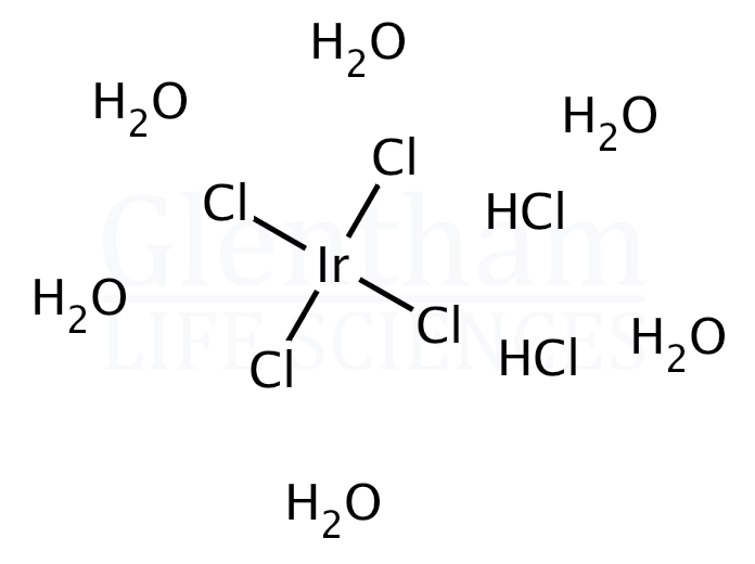 Dihydrogen hexachloroiridate(IV) hydrate Structure