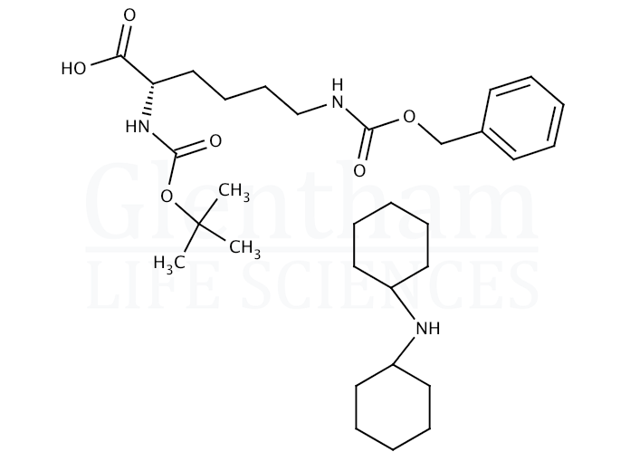 Structure for Boc-Lys(Z)-OH dicyclohexylammonium salt  (16948-04-2)