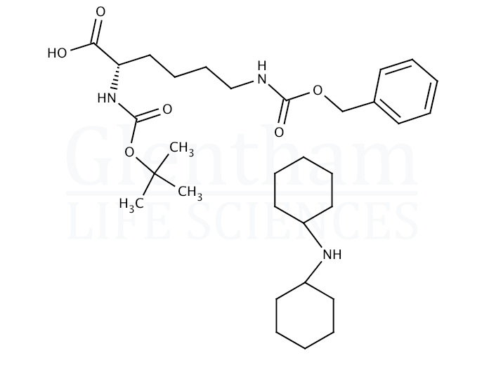 Boc-Lys(Z)-OH dicyclohexylammonium salt Structure