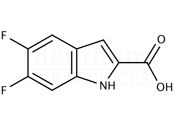 5,6-Difluoroindole-2-carboxylic acid Structure