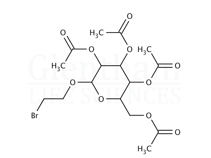2''-Bromoethyl 2,3,4,6-Tetra-O-acetyl-β-D-glucopyranoside Structure