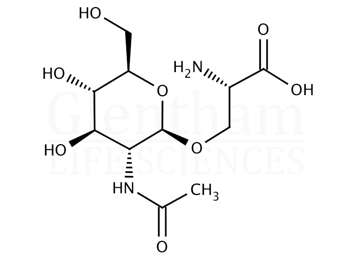 O-(2-Acetamido-2-deoxy-D-glucopyranosyl)-L-serine Structure
