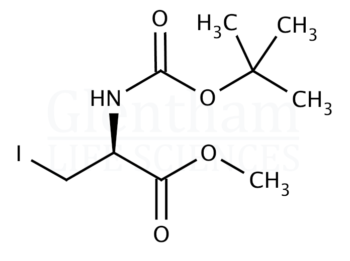 Structure for Boc-3-iodo-D-Ala-OMe  (170848-34-7)