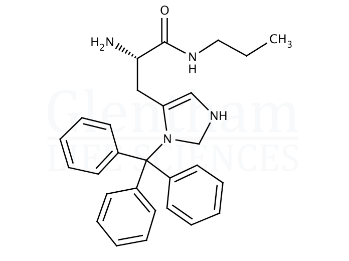 Structure for N-(im)-Trityl-L-histidine-propylamide  