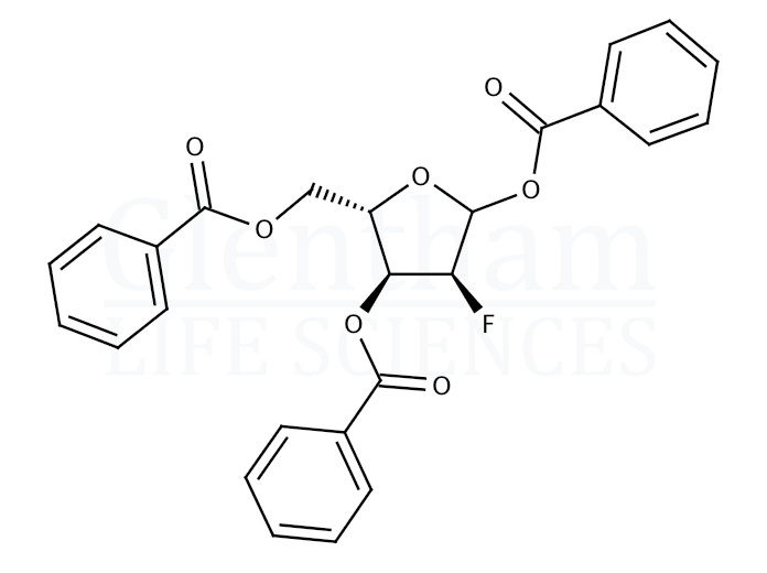 1,3,5-Tri-O-benzoyl-2-deoxy-2-fluoro-a-L-arabinofuranose Structure
