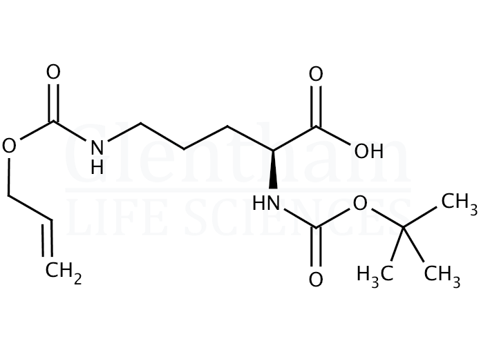Structure for  Boc-Orn(Alloc)-OH    (171820-74-9)