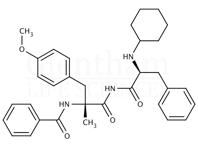 N-Benzoyl-O,α-dimethyl-D-tyrosyl-N-cyclohexyl-L-phenylalaninamide Structure