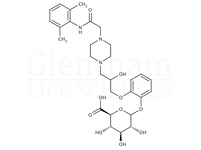 Structure for Desmethyl ranolazine b-D-glucuronide