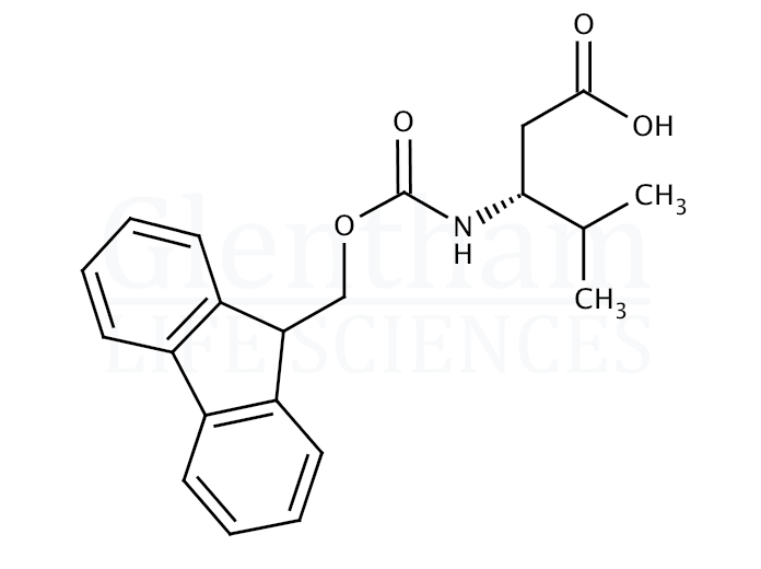 Structure for  Fmoc-β-Leu-OH    (172695-33-9)