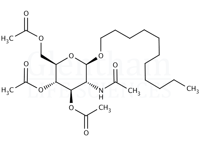 Structure for Undecyl 2-acetamido-3,4,6-tri-O-acetyl-2-deoxy-b-D-glucopyranose