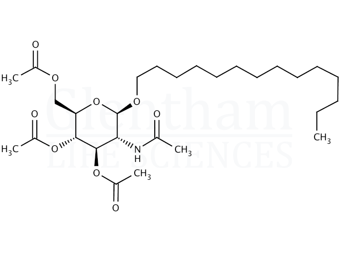 Structure for Tetradecyl 2-acetamido-2-deoxy-3,4,6-tri-O-acetyl-b-D-glucopyranoside