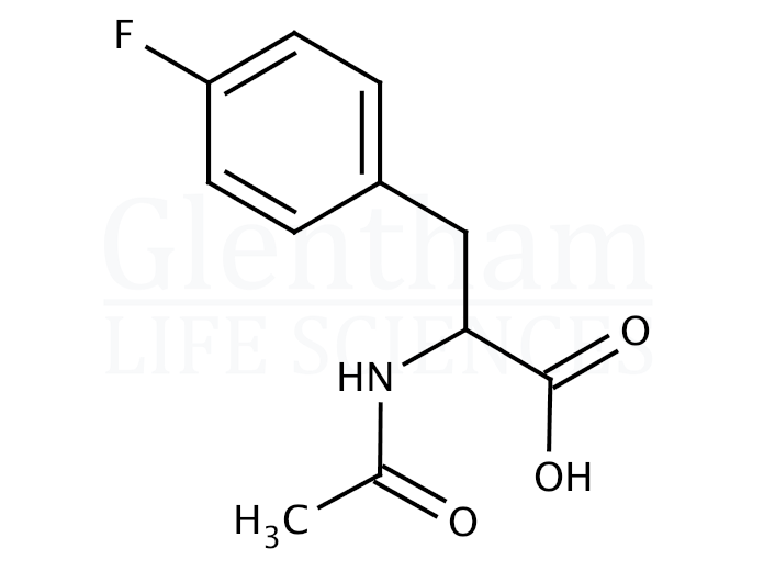 Structure for N-Acetyl-4-fluoro-DL-phenylalanine   (17481-06-0)