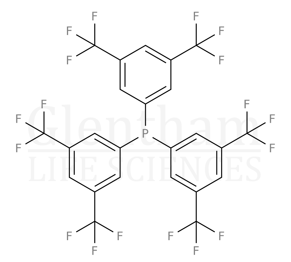 Structure for  Tris[3,5-bis(trifluoromethyl)phenyl]phosphine  (175136-62-6)
