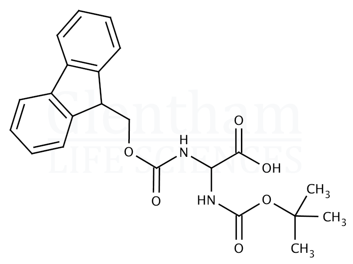Structure for N-Boc-N''-Fmoc-diaminoacetic acid (176039-39-7)