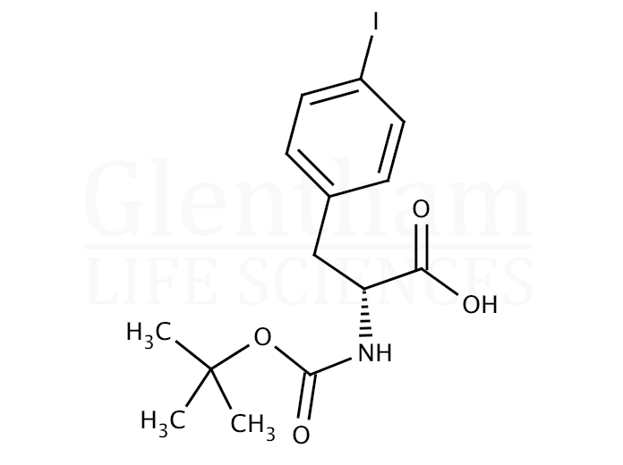 Structure for Boc-D-Phe(4-I)-OH    (176199-35-2)