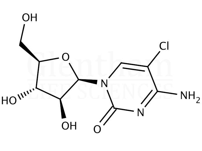 Structure for 5-Chloro-1-(b-D-arabinofuranosyl)cytidine